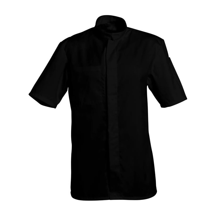 Veste de cuisine mixte manches courtes à pressions Lucas polycoton – SNV LUCASMCP