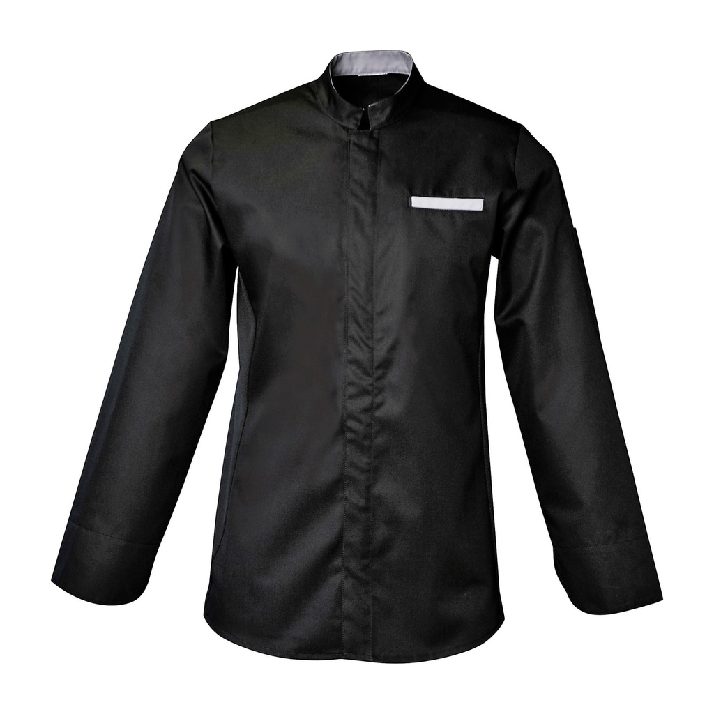 Veste de cuisine mixte manches longues à pressions Raphi coton/polyester – SNV RAPHI010