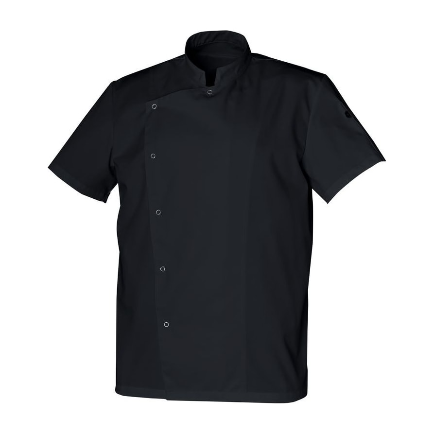 Veste de cuisine mixte manches courtes à pressions Gabin polycoton – SNV GABINMC
