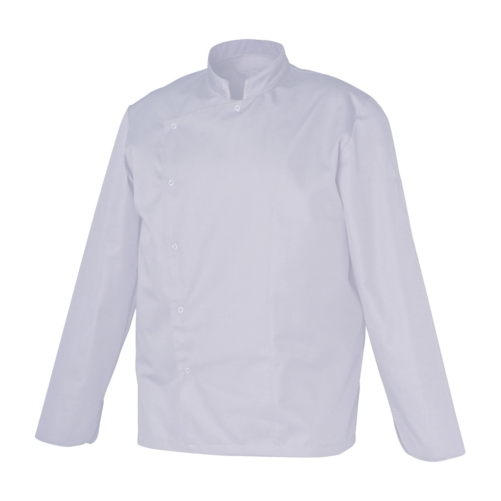 Veste de cuisine homme manches longues à pressions Gabin coton – SNV GABINML2