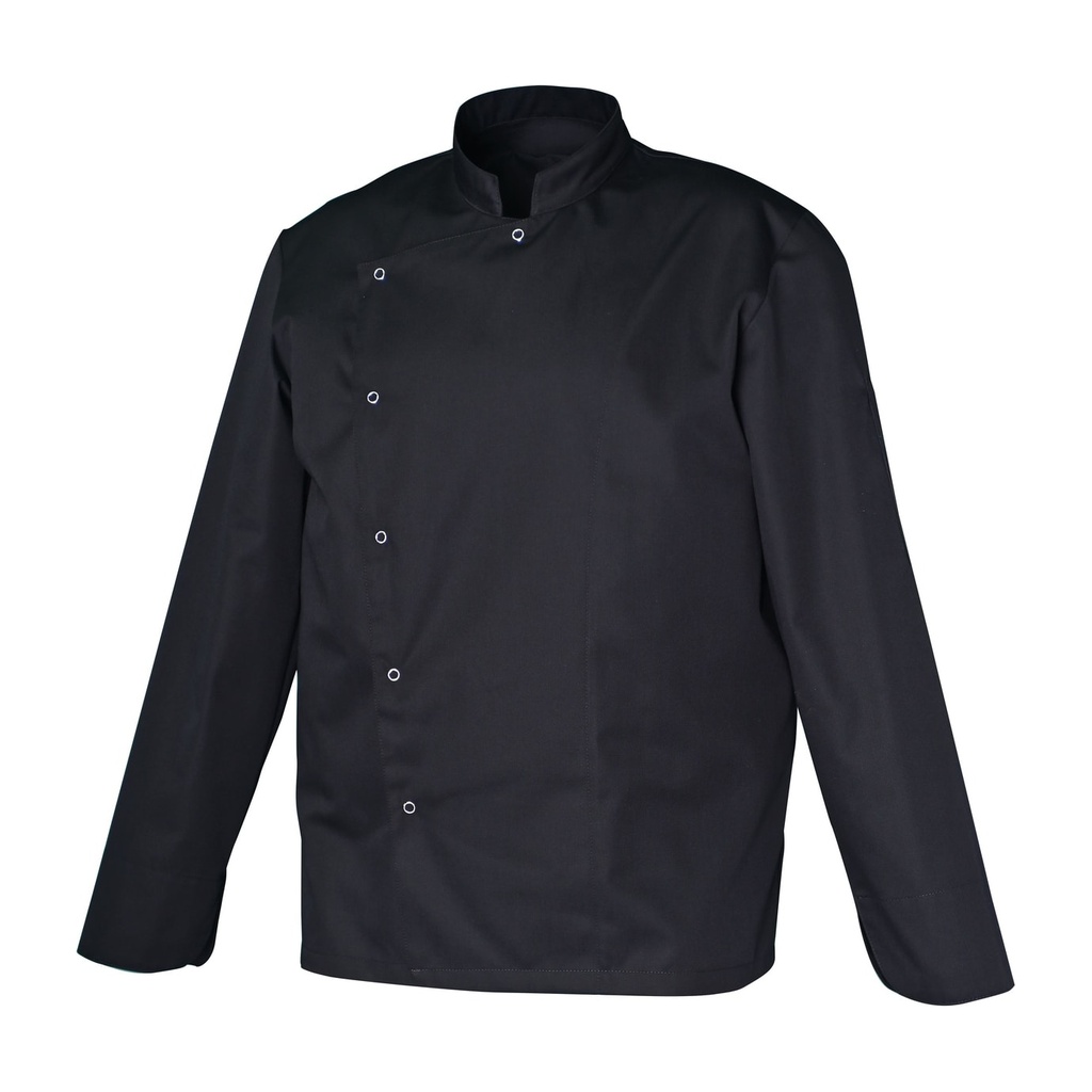 Veste de cuisine homme manches longues à pressions Gabin polycoton – SNV GABINML