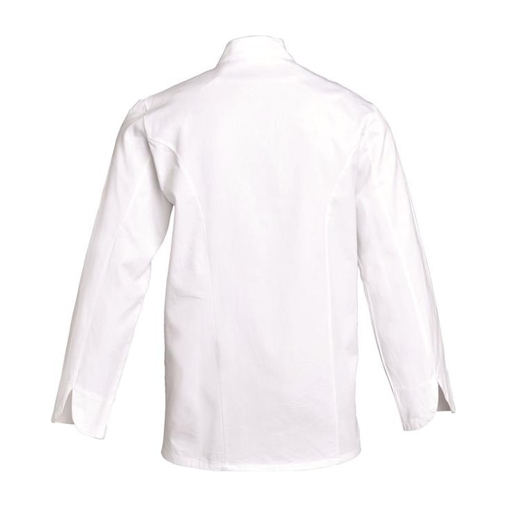 Veste de cuisine mixte manches longues à pressions Lilian coton – SNV LILIANML