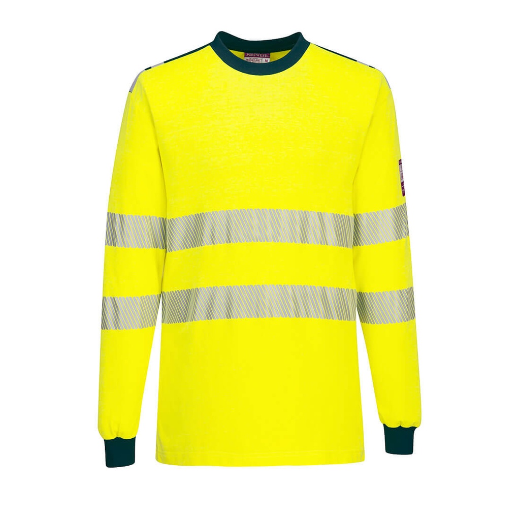 T-shirt ignifugé haute visibilité manches longues PW3 – Portwest FR701