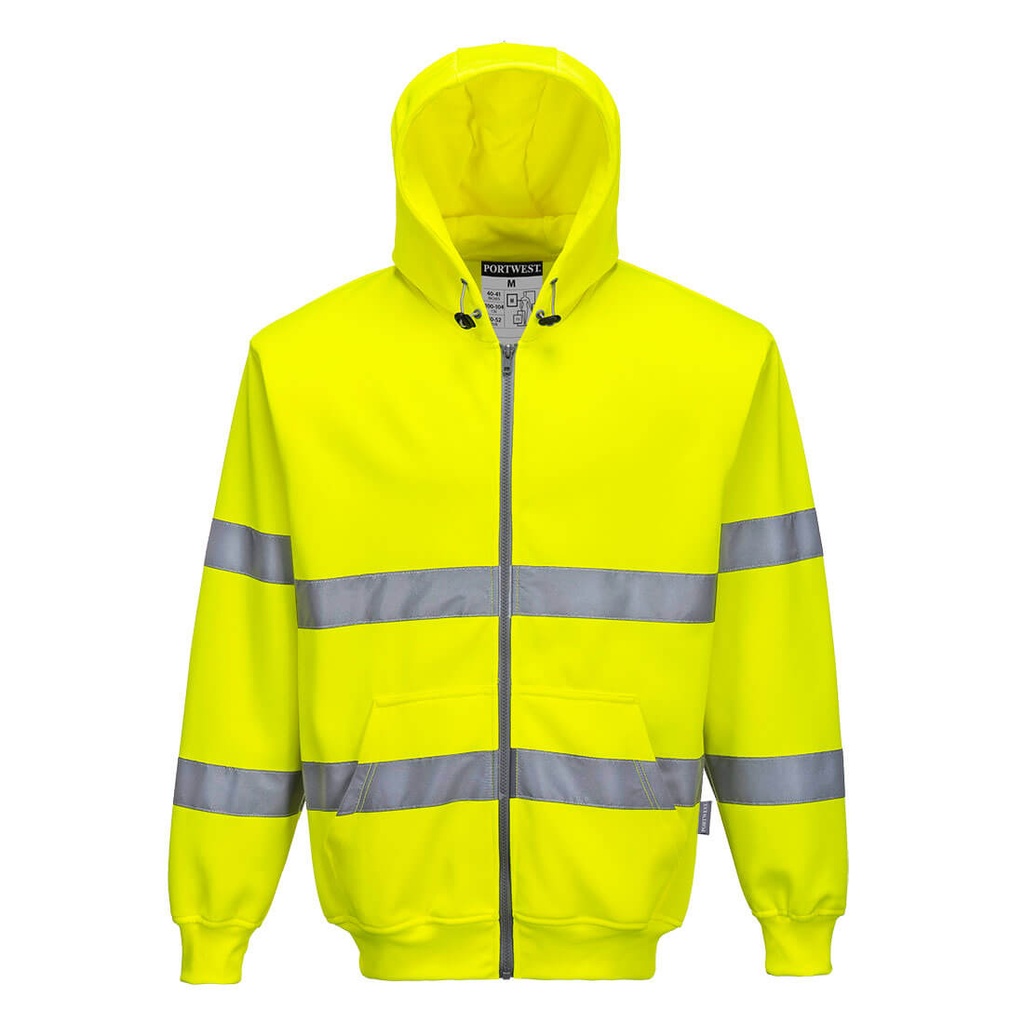 Sweat à capuche zippé haute visibilité – Portwest B305