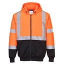 Sweat à capuche zippé haute visibilité bicolore noir – Portwest B315