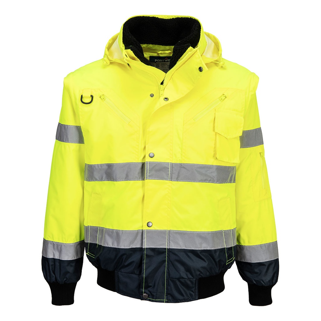 Blouson bomber 3-en-1 haute visibilité contrasté – Portwest C465