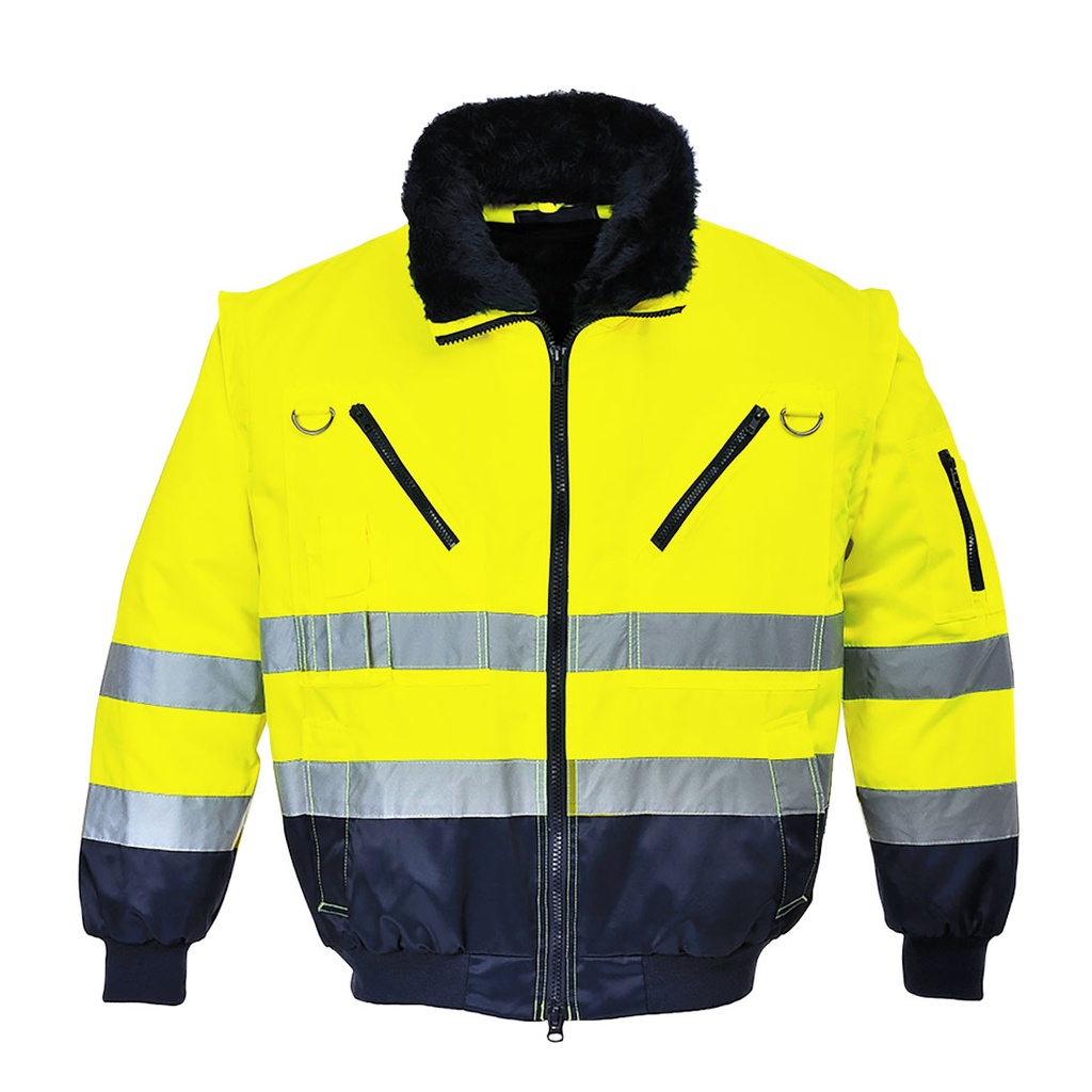 Blouson bomber 3-en-1 haute visibilité polycoton – Portwest PJ50
