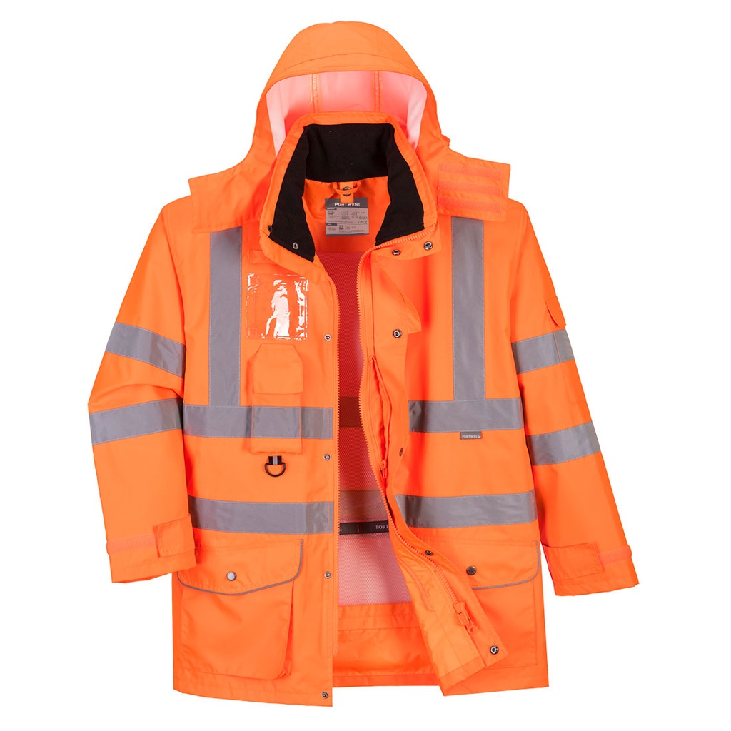 Parka 7-en-1 haute visibilité ferroviaire RIS – Portwest RT27