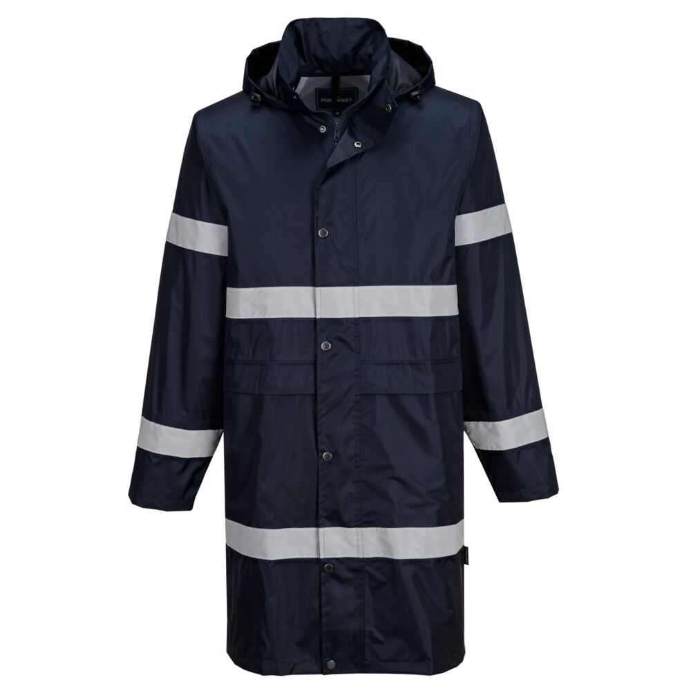 Manteau de pluie Iona 100 cm visibilité accrue – Portwest F437