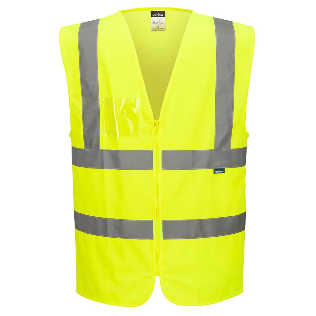 Gilet haute visibilité zippé ceinture et bretelles – Portwest C371