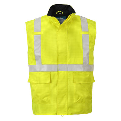 Bodywarmer haute visibilité ignifugé antistatique Bizflame Rain – Portwest S776