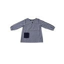 Tablier Vichy bleu marine