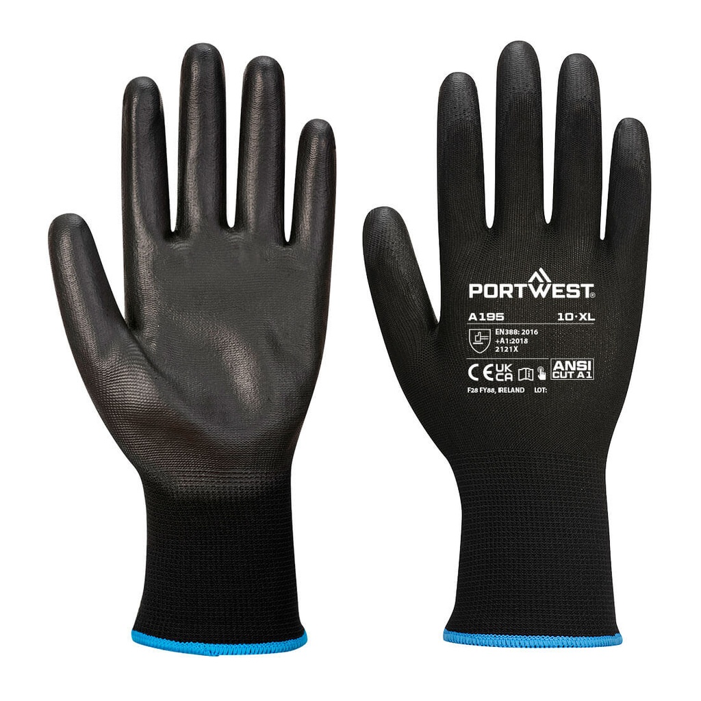 Gant écran tactile enduit PU – lot de 12 paires – Portwest A195