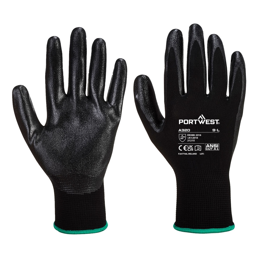 Gant Dexti-Grip mousse nitrile – lot de 12 paires – Portwest A320
