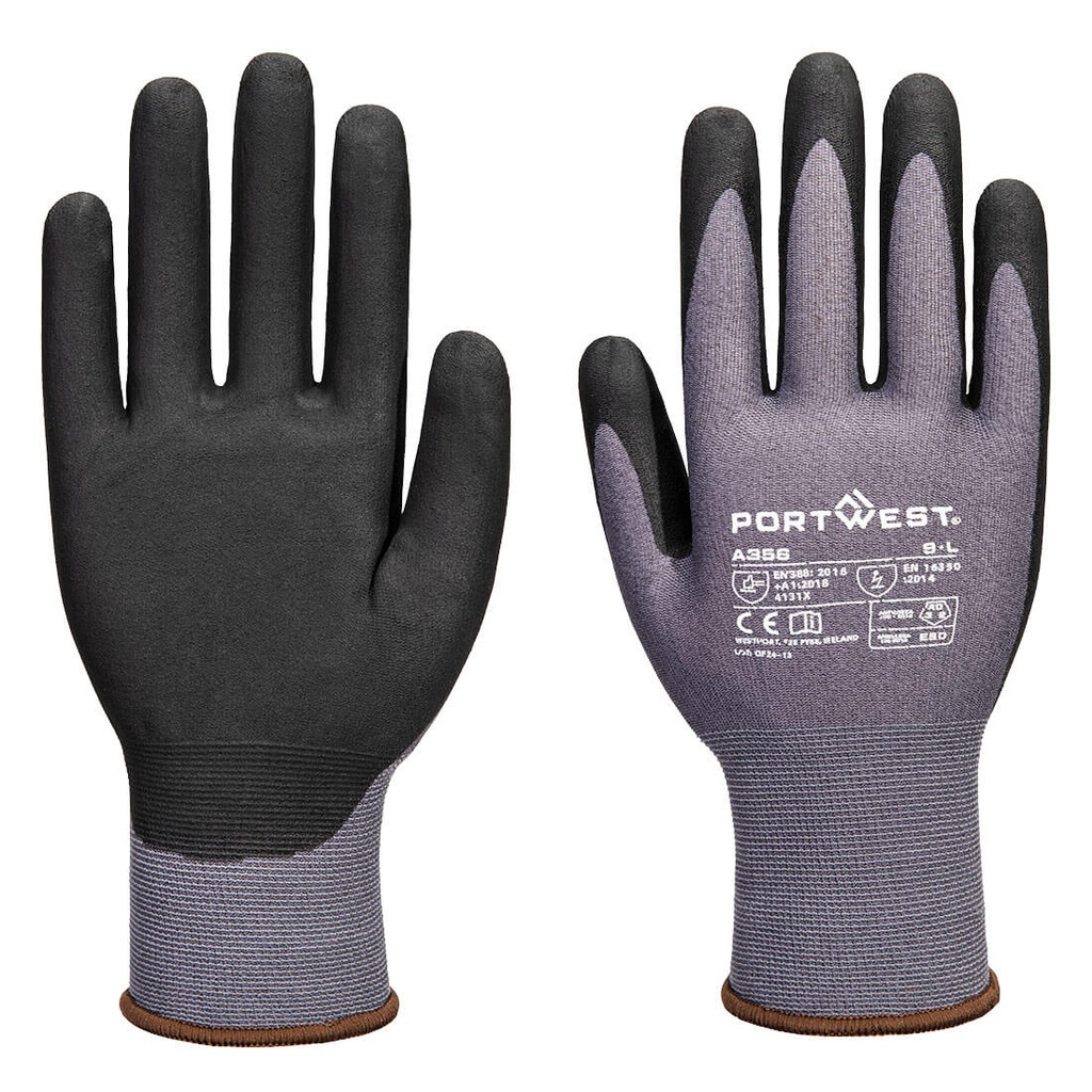 Gant ESD 15 nitrile Essential – lot de 12 paires – Portwest A356