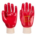 Gant PVC rouge tout enduit – lot de 12 paires – Portwest A400