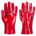 Gantelet PVC rouge 27 cm – lot de 12 paires – Portwest A427