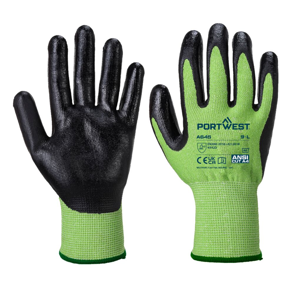 Gant GreenCut anti-coupure D mousse nitrile – Portwest A645