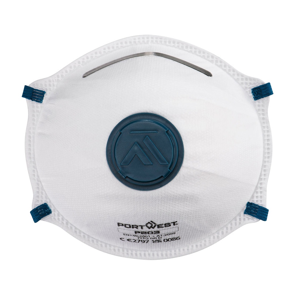 Masque FFP2 à valve Dolomite – boîte de 10 – Portwest P203