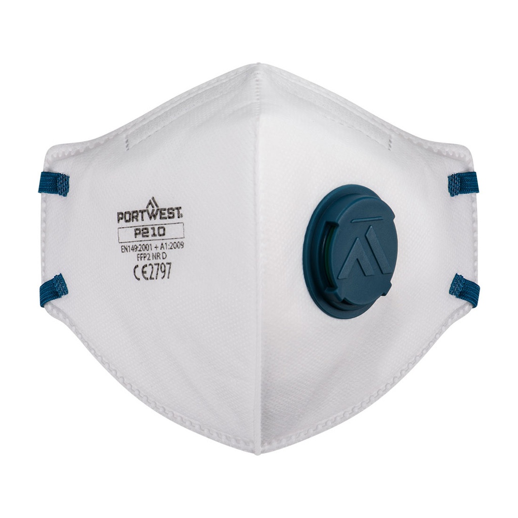 Masque pliable FFP2 à valve Dolomite – lot de 3 – Portwest P210