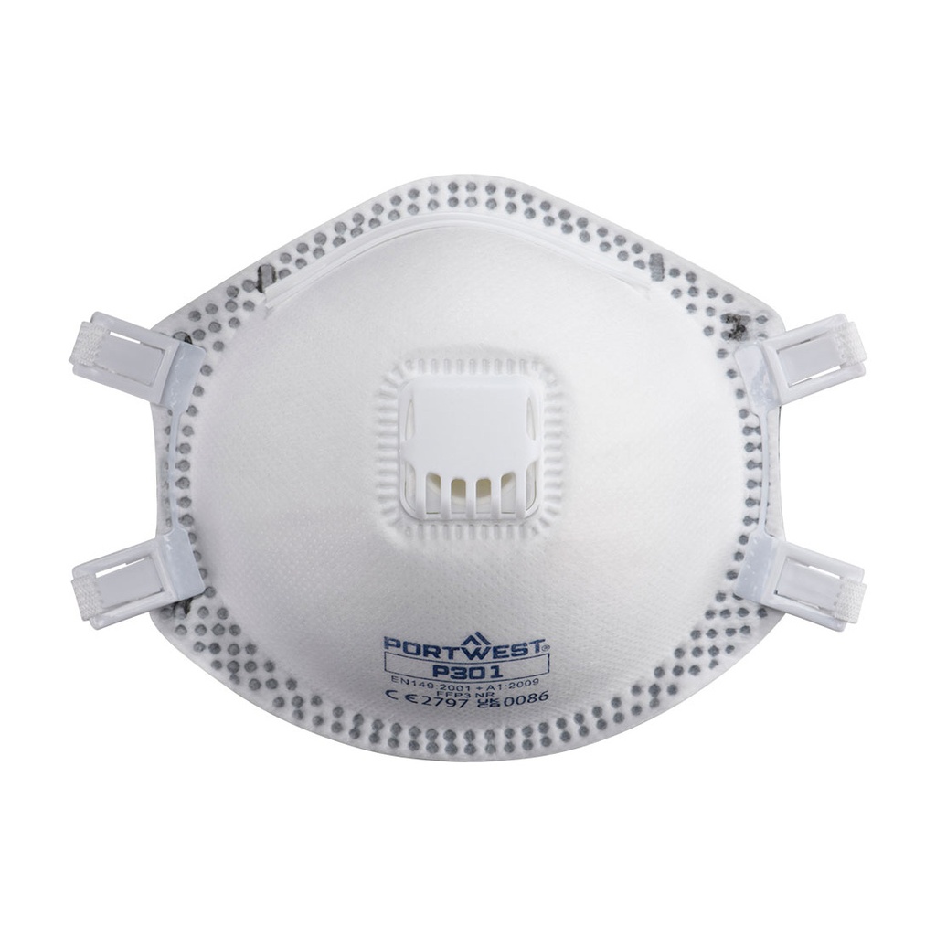 Masque FFP3 à valve – boîte de 10 – Portwest P301
