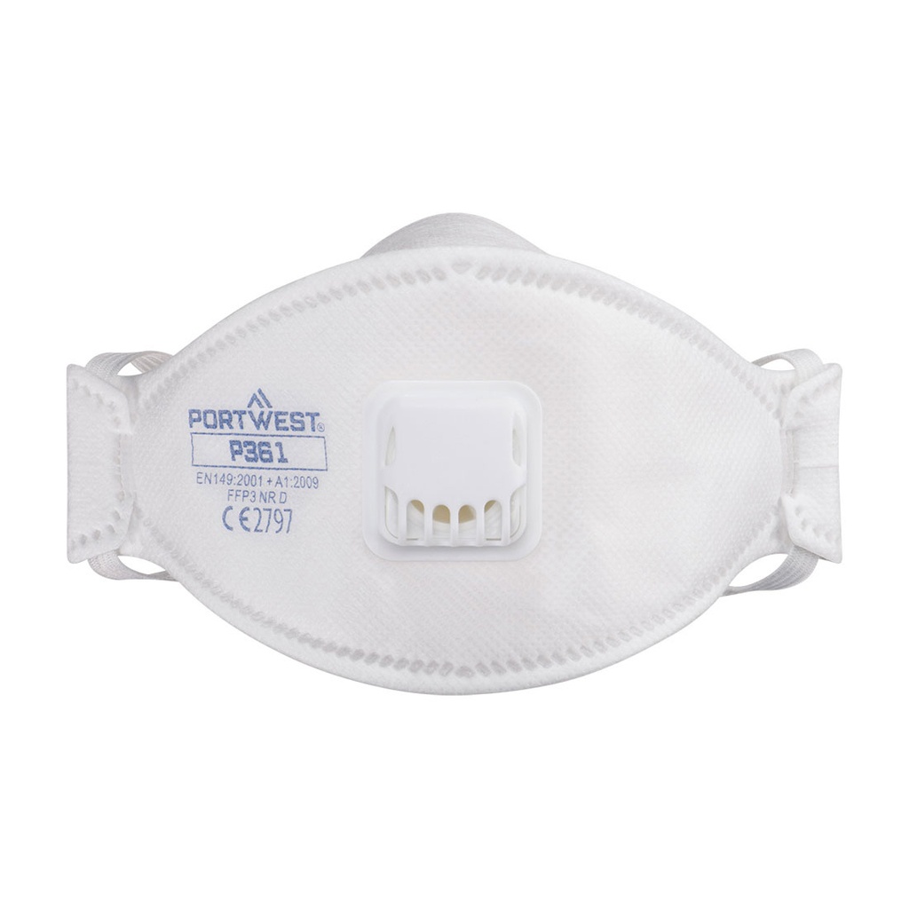 Masque FFP3 pliable à valve Dolomite – boîte de 10 – Portwest P361