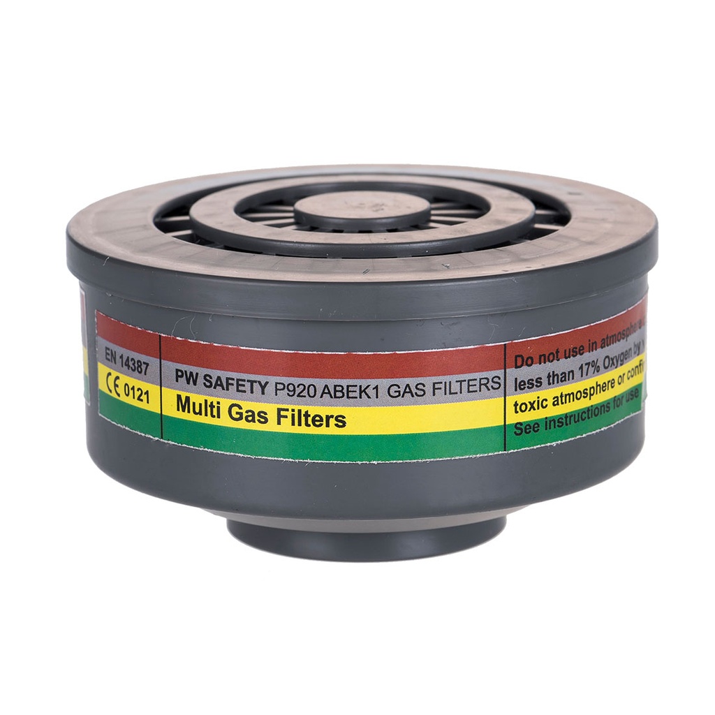 Filtres gaz ABEK1 à visser – lot de 4 – Portwest P920