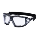 Lunettes Wraparound Plus anthracite avec joint et sangle – Portwest PR02