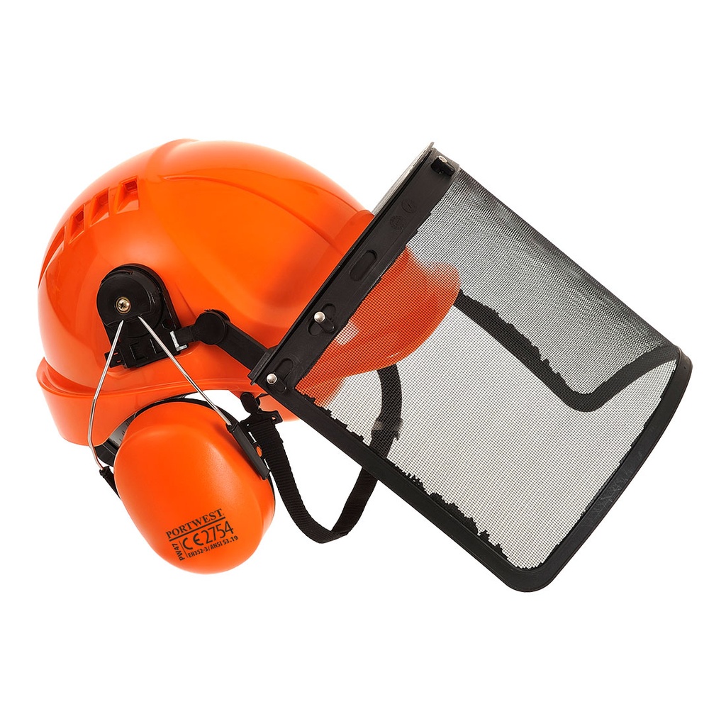 Kit forestier casque + visière + anti-bruit – Portwest PW98