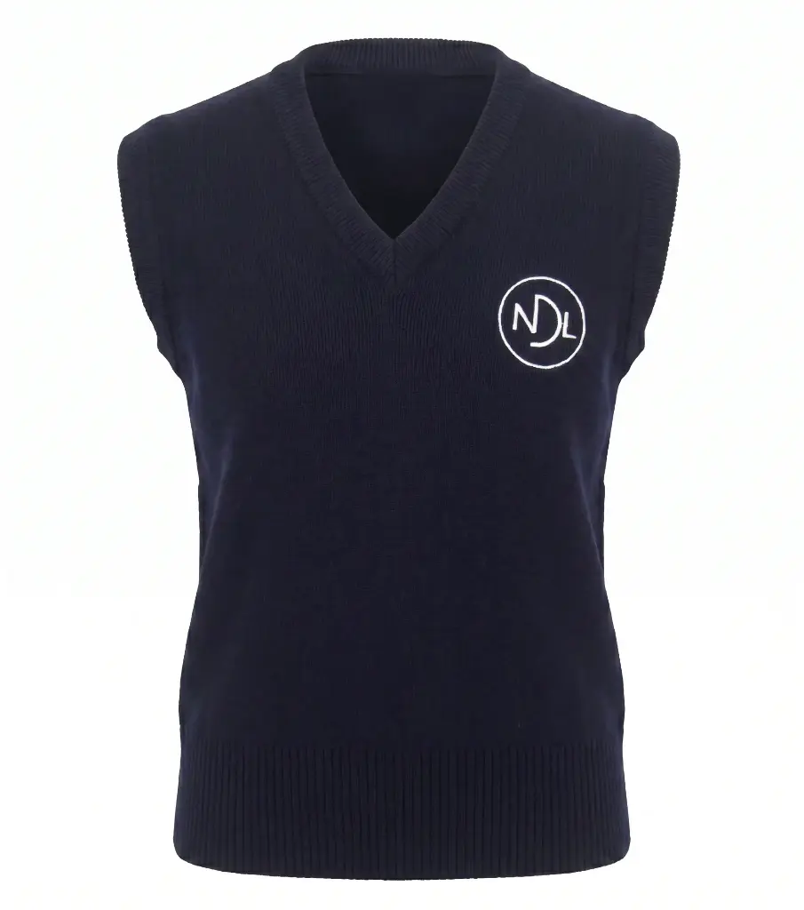 Pull V coton NDL sans manches