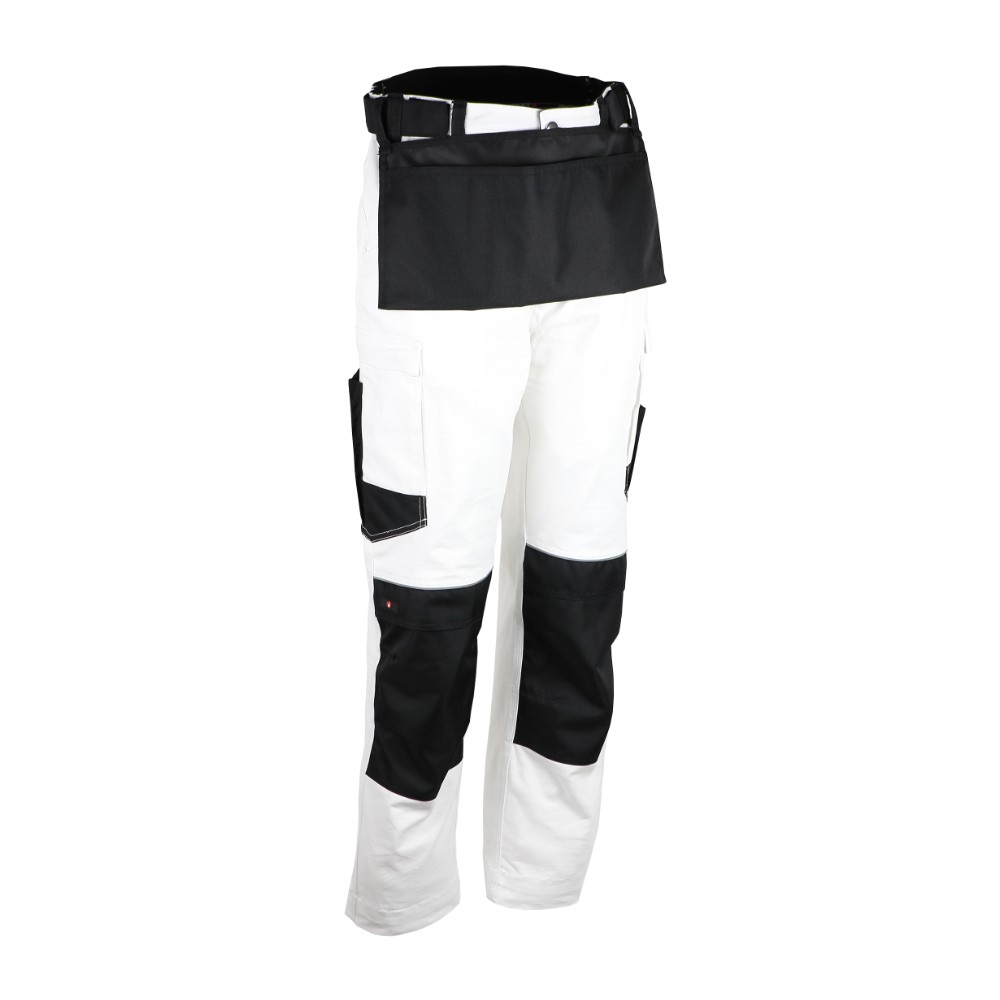 Pantalon de peintre coton stretch blanc/noir – Singer PLATRO