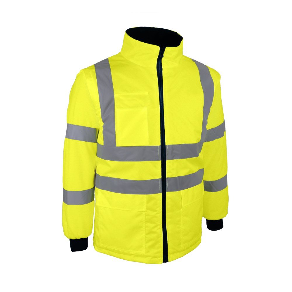 Blouson-gilet haute visibilité 2 en 1 doublé polaire jaune – Singer VEROME