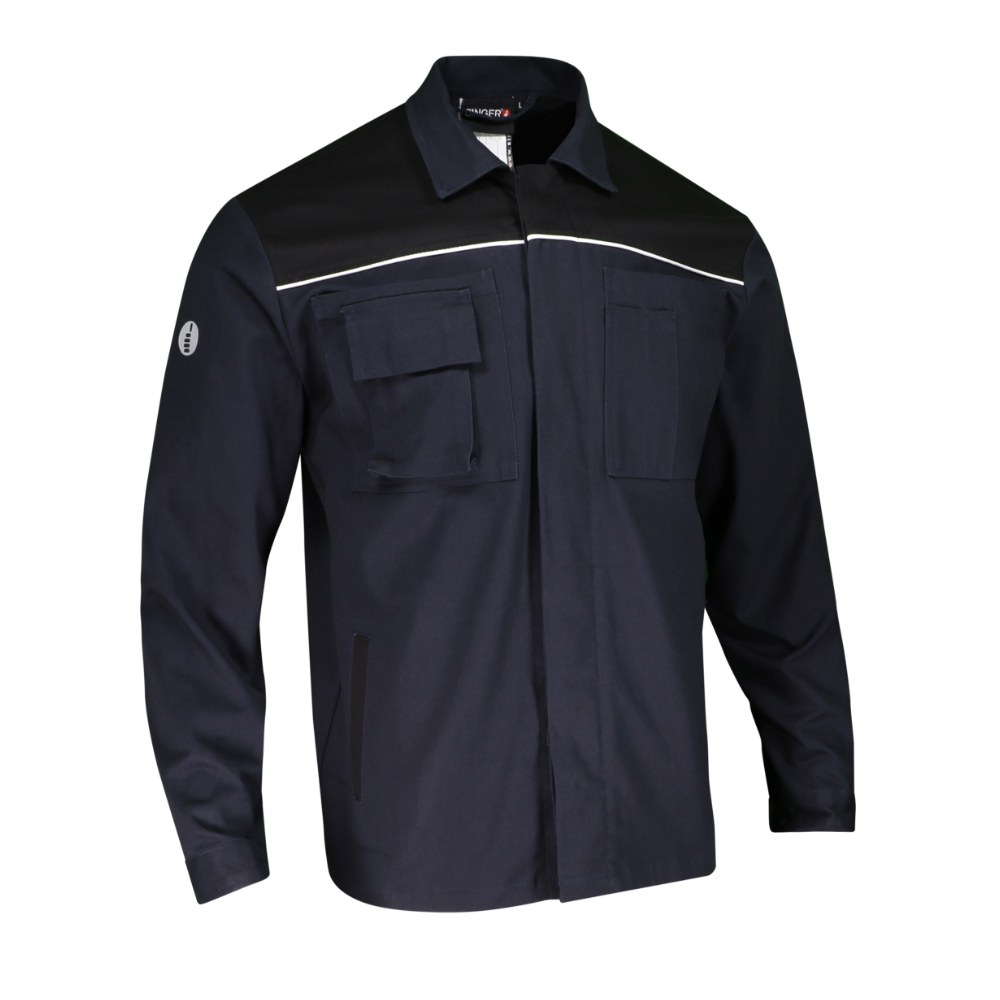 Veste de travail 100 % coton bleu encre/noir – Singer VAR