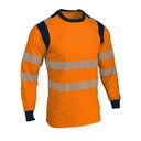 T-shirt manches longues haute visibilité anti-UV orange – Singer TUVO