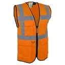 Gilet haute visibilité multipoche zippé orange – Singer GARO