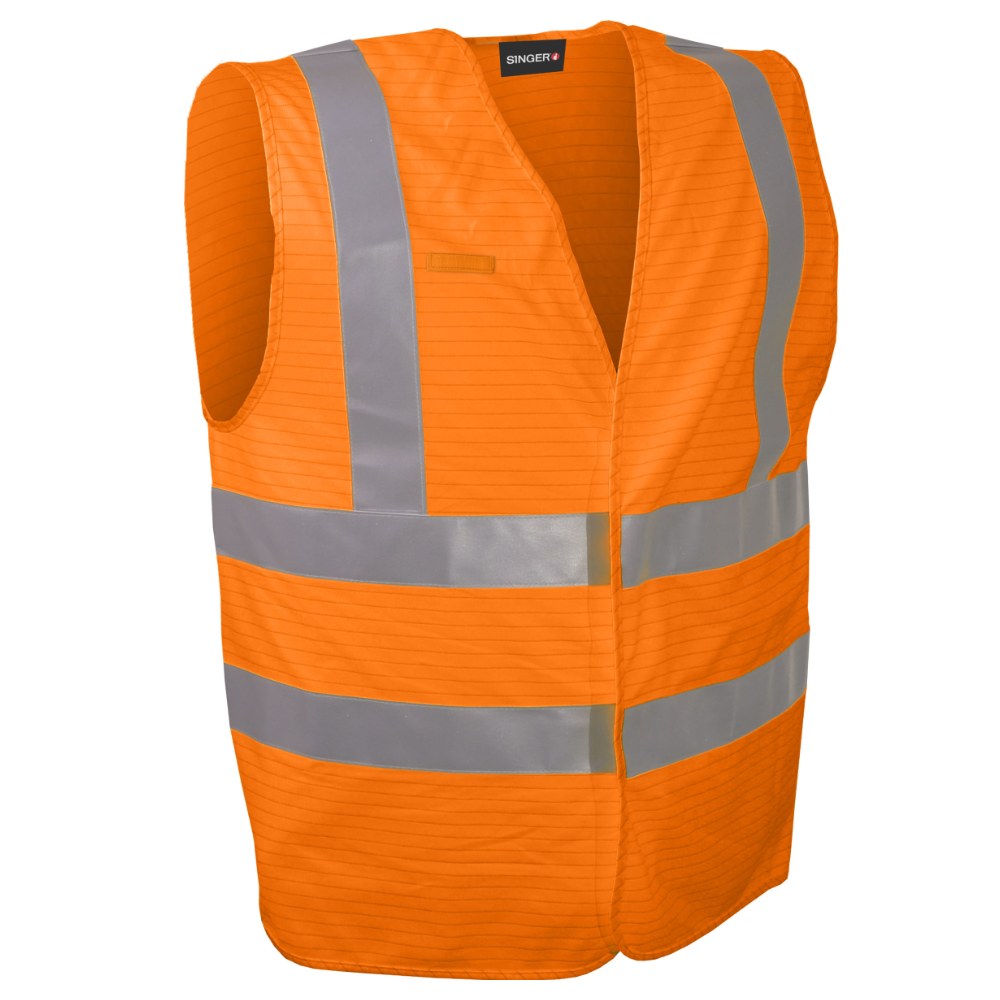 Gilet haute visibilité multirisque antistatique orange – Singer GILMRO