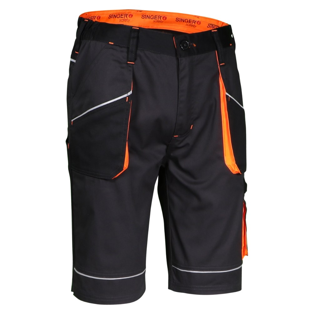 Short de travail polycoton gris/noir – Singer BORO