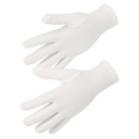 Gant coton interlock blanchi, ourlet (lot de 10 paires) – Singer JB10006