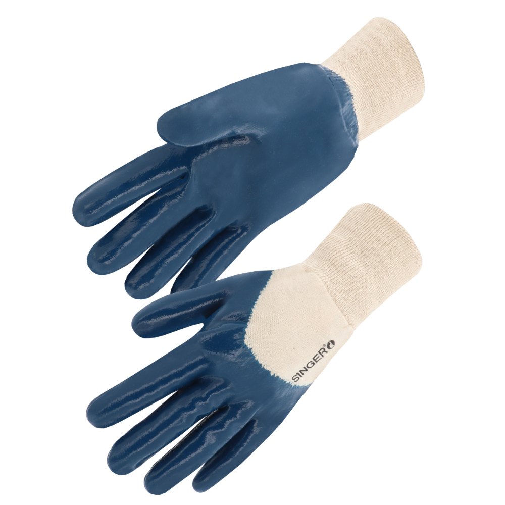 Gant nitrile (3/4), enduction lourde écru (lot de 10 paires) – Singer NBR326
