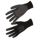 Gant PU, support polyester sans couture noir (lot de 10 paires) – Singer NYM713PUB