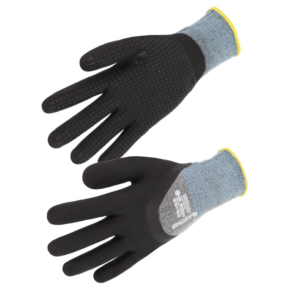 Gant nitrile mousse enduit 3/4 (lot de 10 paires) – Singer NYMFIT01