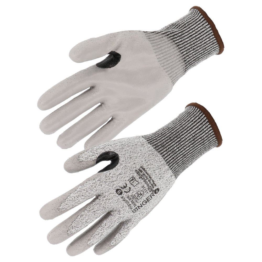 Gant PEHD, coupure D gris (lot de 10 paires) – Singer PHD335PUR