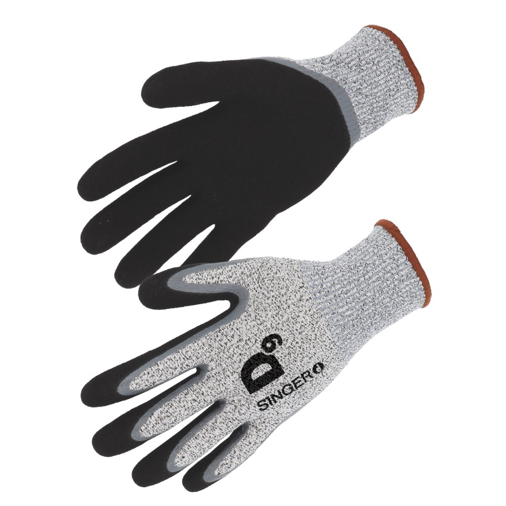 Gant PEHD, coupure D noir (lot de 10 paires) – Singer PHD500