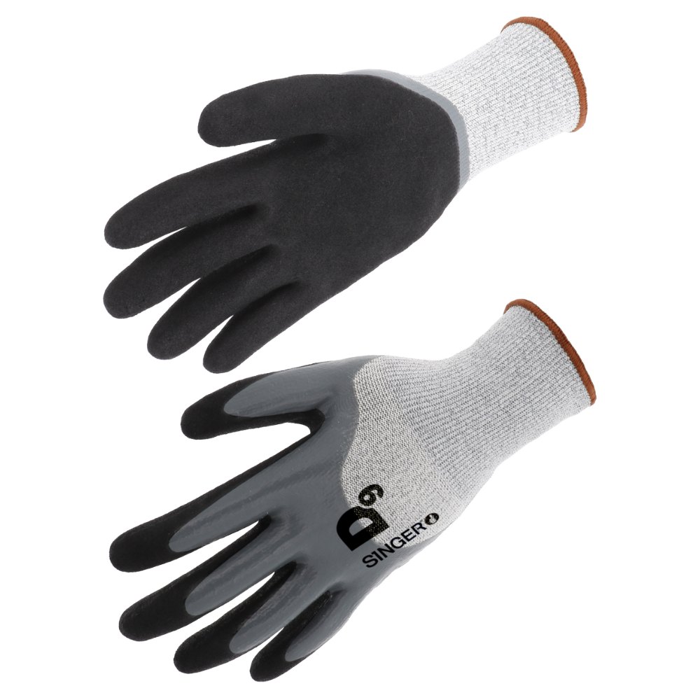 Gant PEHD, coupure D noir (lot de 10 paires) – Singer PHD534