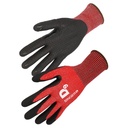 Gant nitrile mousse, coupure D noir / rouge (lot de 10 paires) – Singer PHD5RED