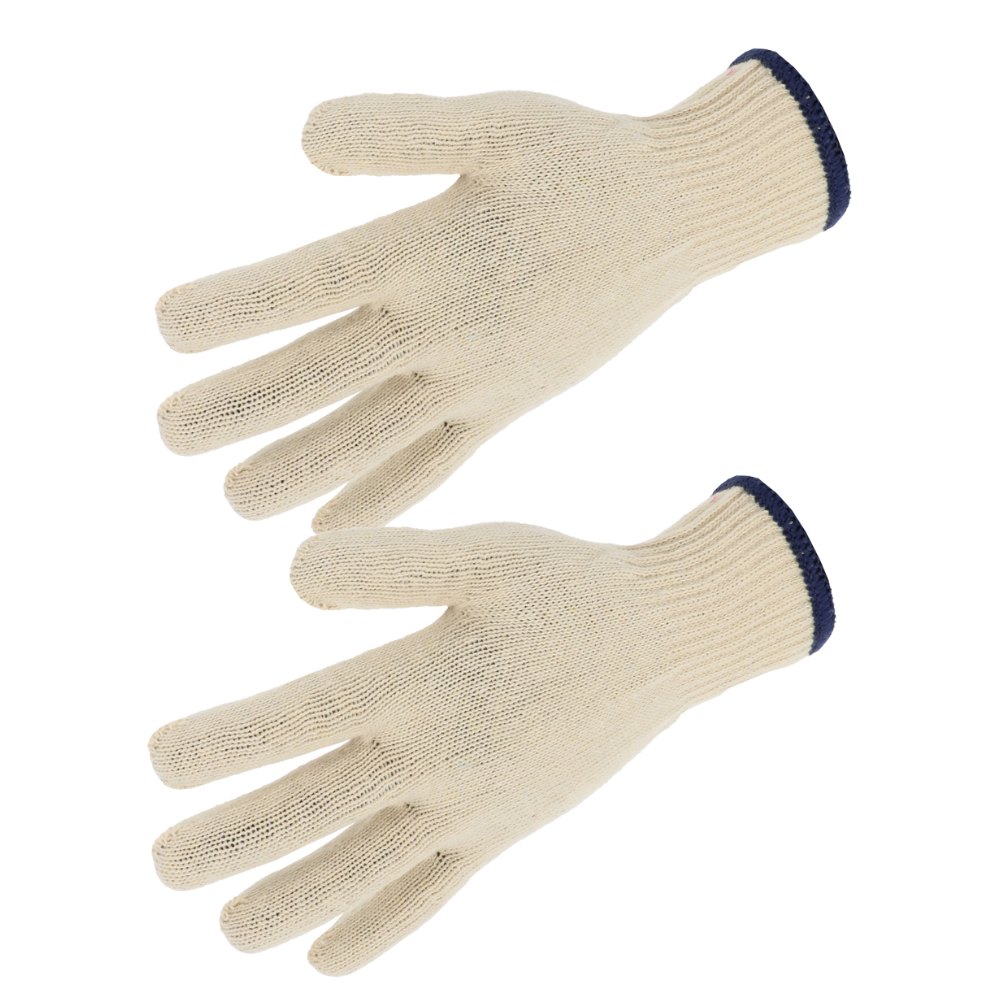 Gant polyester/coton, poignet élastique (lot de 10 paires) – Singer T301FL