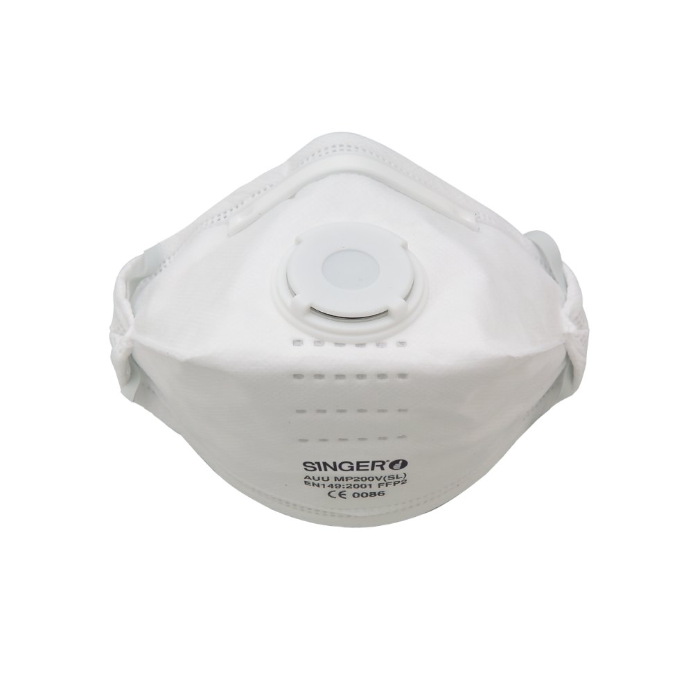 Demi-masque pliable, valve FFP2 (boîte de 20 pièces) – Singer AUUMP200VSL