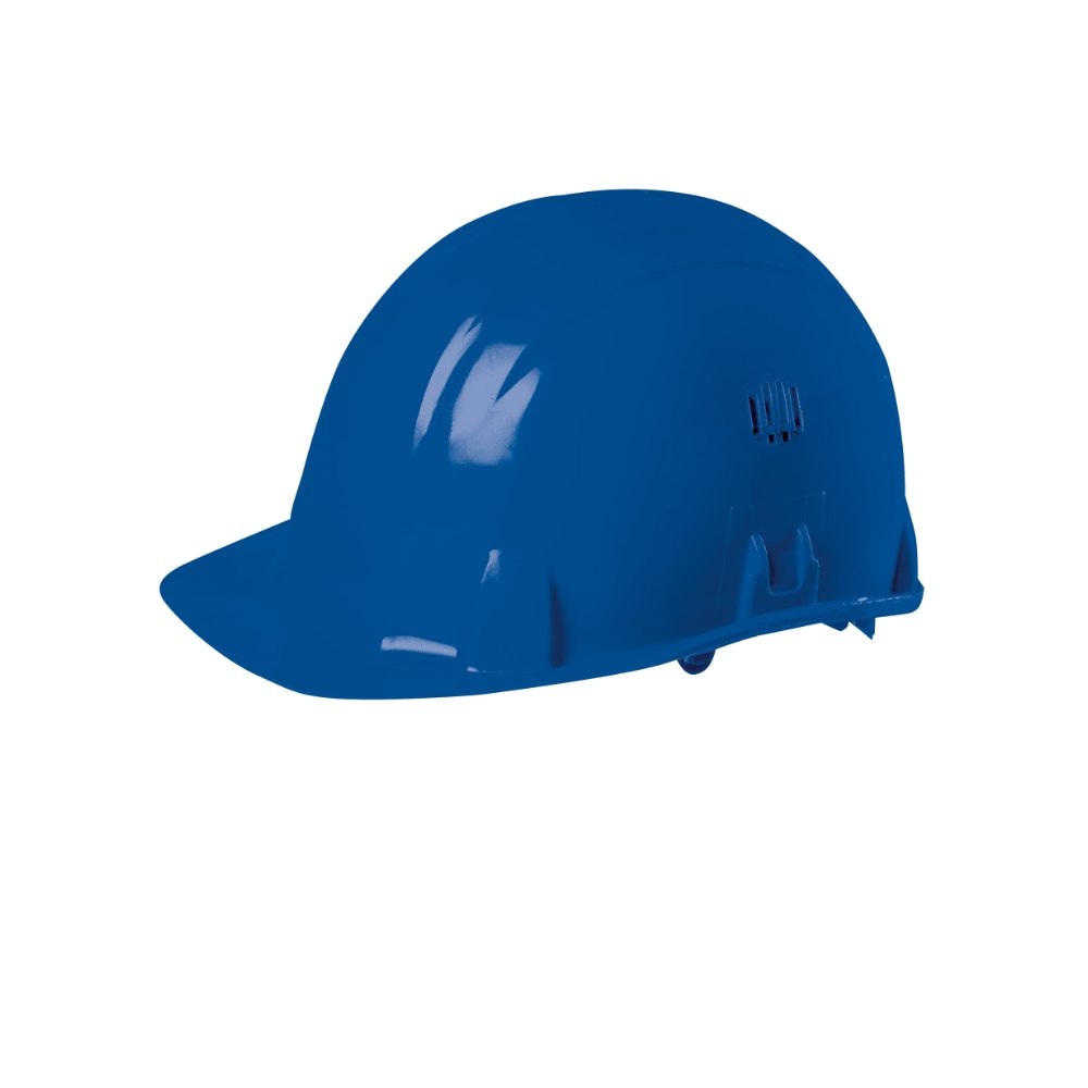 Casque de chantier en polyéthylène bleu – Singer CASBLEU
