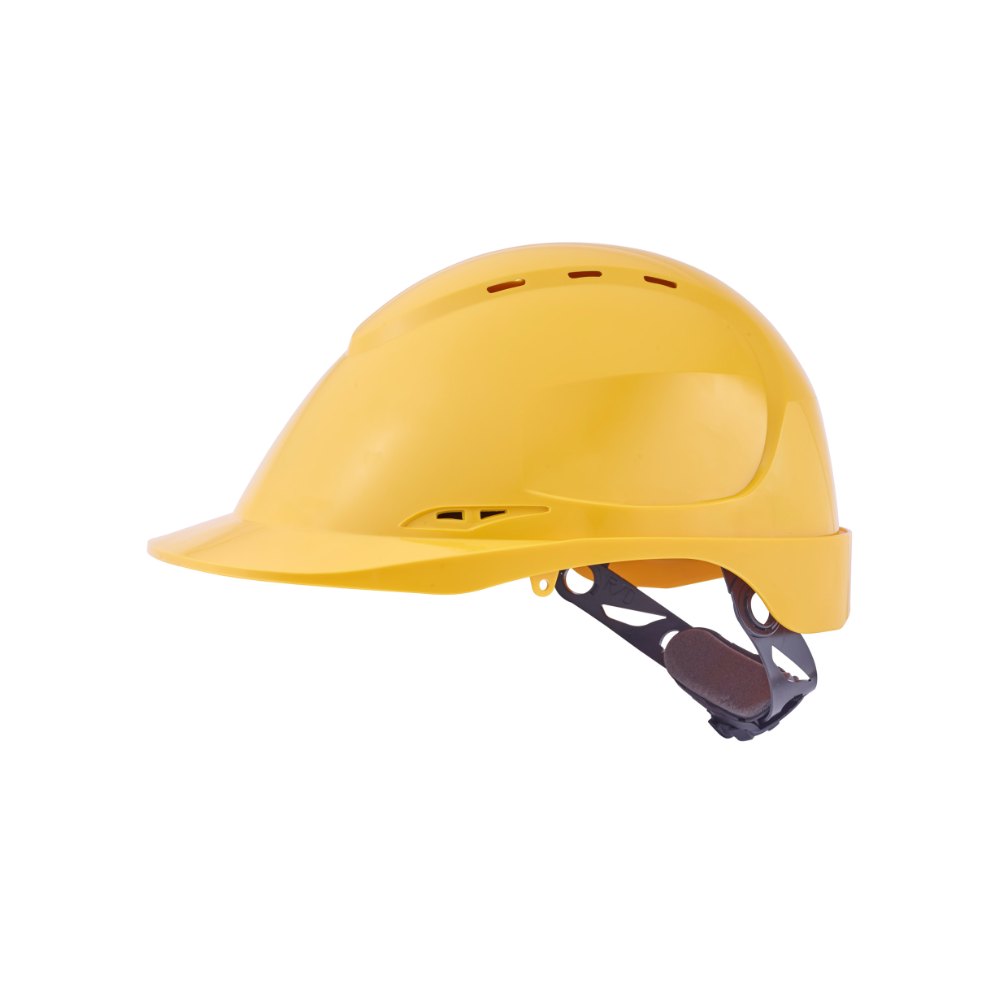 Casque de chantier aéré en A.B.S jaune – Singer FORCEJ