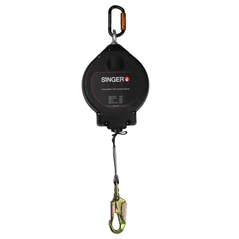 Antichute à rappel automatique à sangle polyester rétractable – Singer ARAWEB100